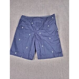 Tommy Hilfiger Shorts Womens Size 4 Anchor Navy Chino Nautical Cotton